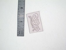 vtg 1960s 1970s Tattoo Flash acetate stencil Butterfly Sm. Profile signed BF2