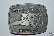 WOW Nice Vintage OMC Mustang SKID STEER Construction Belt Buckle RARE
