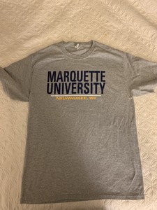 Details About Marquette University Golden Eagle T Shirt Gray Short Sleeve Size Medium