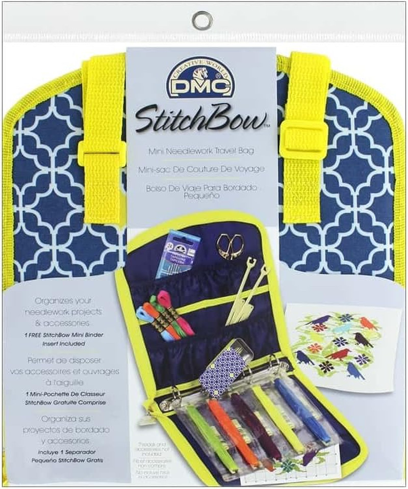 Bow Mini Needlework  Bag-20.5"x9" Open