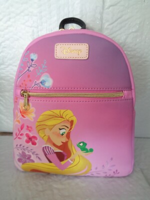 disney store tangled mini backpack NWT Disney / Loungefly - Rapunzel & Pascal Pink Ombre - Tangled - Mini  Backpack