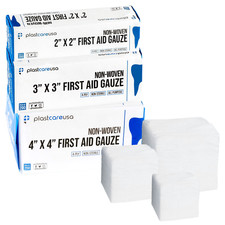 First Aid Assorted Medical Gauze Pads Sizes: 2x2, 3x3, 4x4 inches 600 Pack