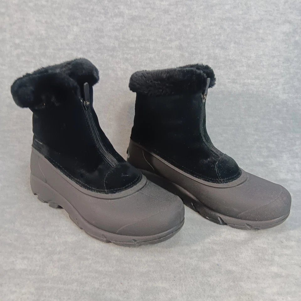 Sorel ботинки снег ангел молнии Thinsulate искусственного меха с подкладкой черный женский размер 9 - Изображение 2 из 4
