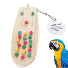 Natural Wooden Parrot Chewing Cork Toy Wood Oak Cork Biting Training Bird Toy