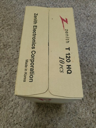 Zenith VHS Tapes T-120 10 pack, New, Unopened - Picture 3 of 4