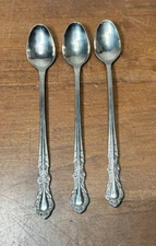 3 MCM vintage Ekco Eterna SANDRA JEANNE Stainless Japan Glossy Iced Teaspoons