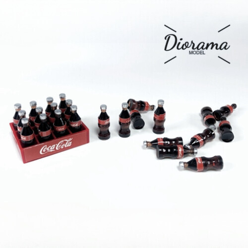 Diorama 1/18 Coke Bottle Model Set Garage Scene Display Props Model Accessories - Picture 2 of 14