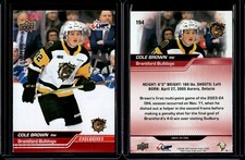 2023-24 Upper Deck CHL Base Exclusives #194 Cole Brown /100