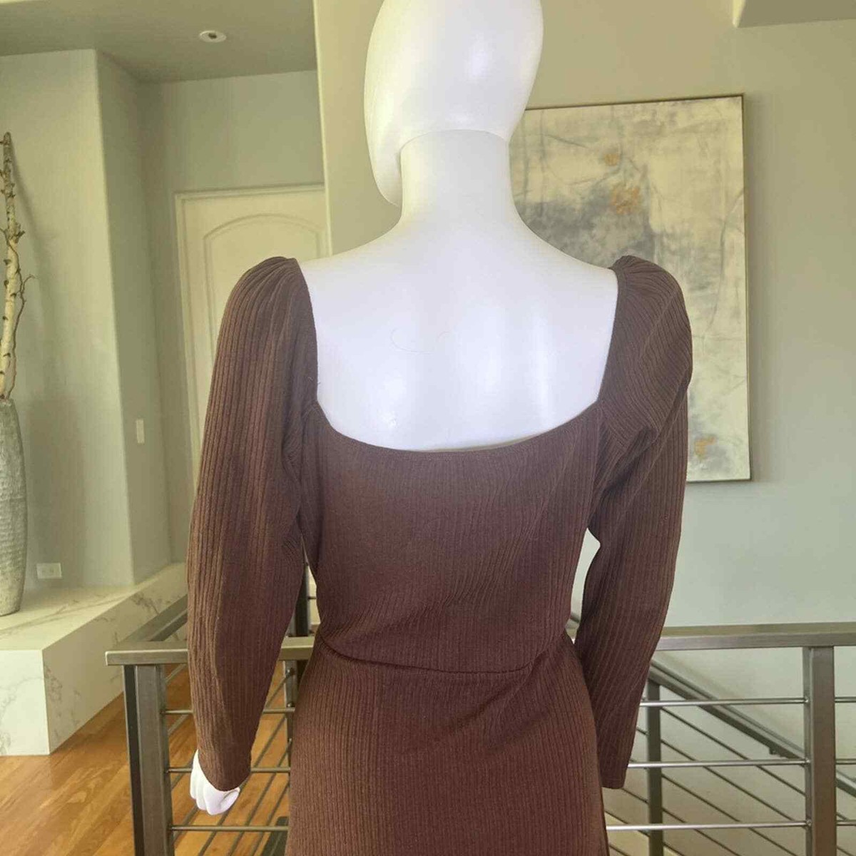 cleona knit dress Reformation Cleona Knit Dress in Cafe (Brown)