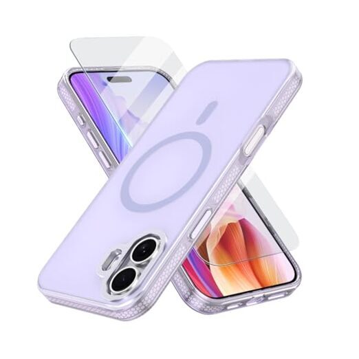 zelaxy Compatible with iPhone 16 Case, Compatible with Magsafe Metal Purple