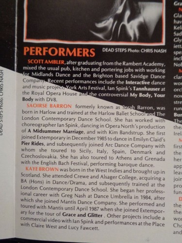 Vintage 1988 Extemporary Suddenly Out of the Blue Theatre Prog. - Scott Ambler - Foto 3 di 12