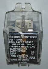 DELTROL 23752-70, 287842 SPDT RELAY 24V Coil, NEW