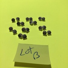 VINTAGE 10 PAIR GROUP 5 SPOKE CHROME MAG WHEELS / H-O SCALE / UNMARKED / LOT B !