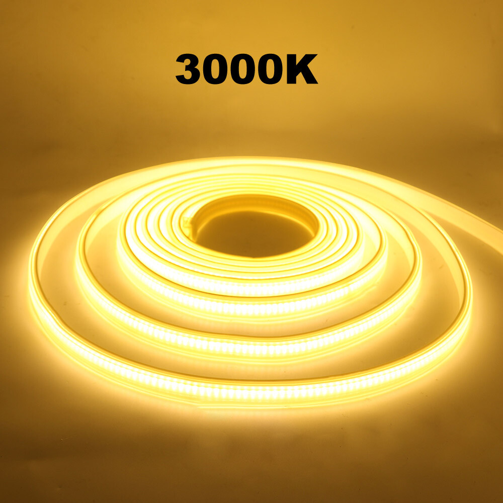 COB LED Strip Light Waterproof Super Bright Lights +EU Plug AC220V-240V_voghion.com