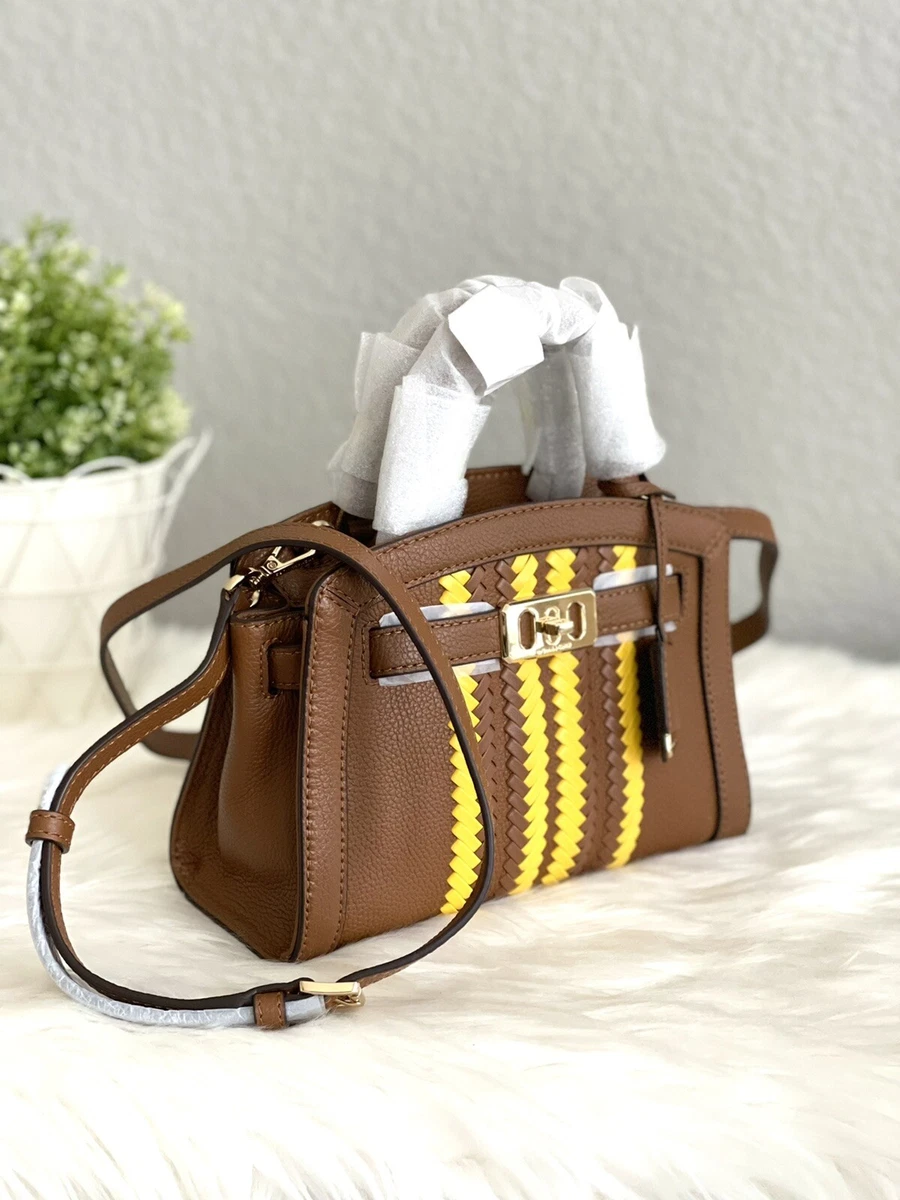NWT Michael Kors KARSON XS Leather Satchel Top Zip Closure Luggage Citrus 348
