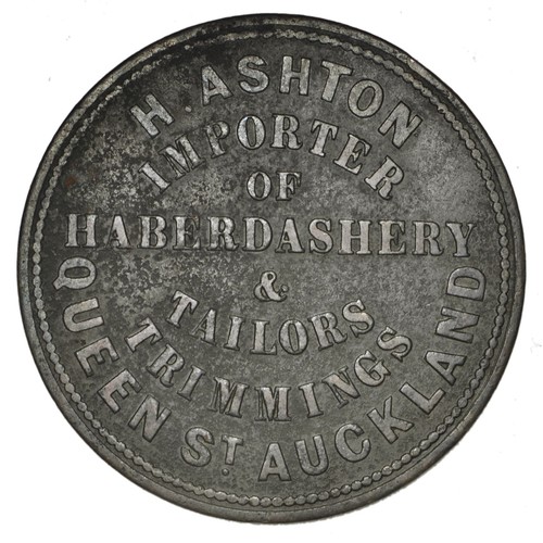 NUOVA ZELANDA Token 1 Penny 1862 H. ASHTON Auckland - Imagen 2 de 2