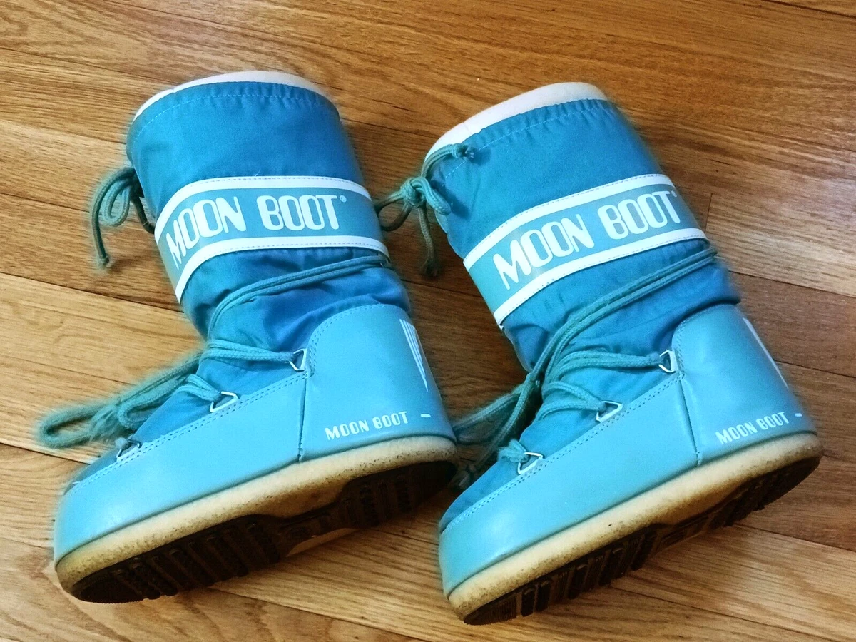 The Original Moon Boot Kid's Size 13.5 US Teal Retro Vintage Winter Made  Romania