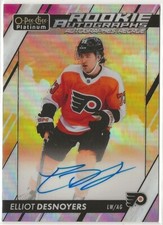 2023 2023-24 O-Pee-Chee Platinum Rookie Auto Sunset Rookie #RED Elliot Desnoyers