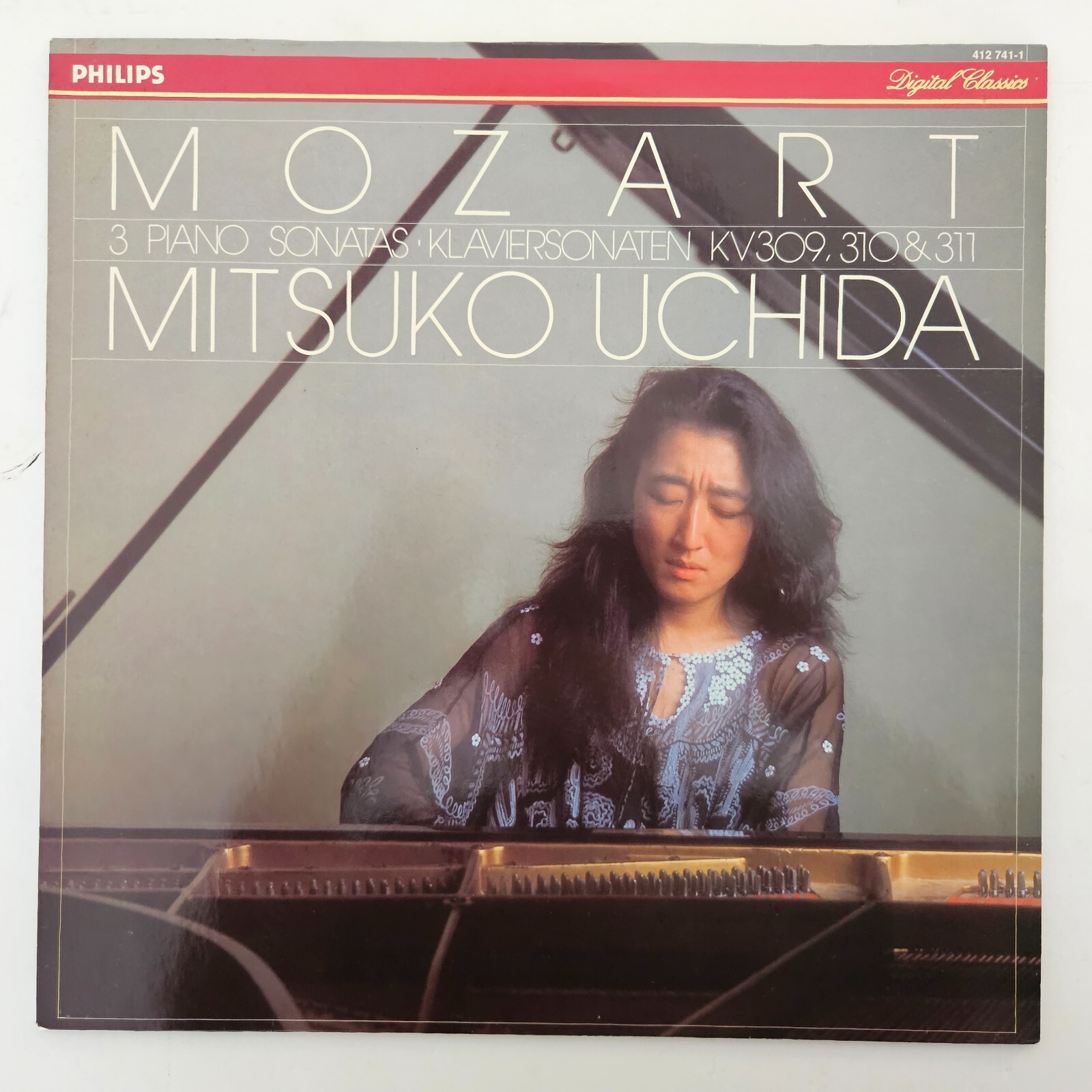 Philips 412 741-1 Mitsuko Uchida plays Mozart piano works KV309-311 NM NL LP