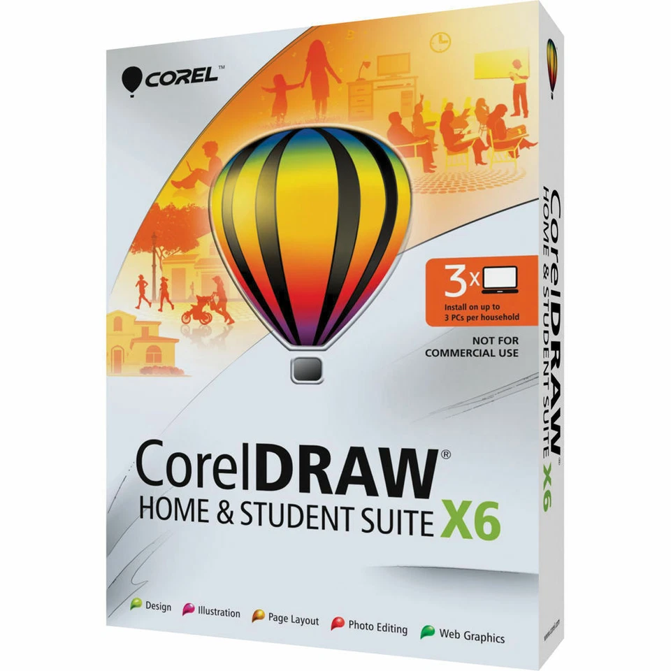 Corel CorelDRAW Home & Student Suite X6 3 Users Graphic Design Suite for Windows - Image 2 of 2