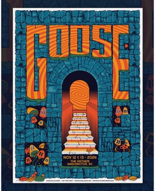 Goose In Washington DC At The Anthem On Nov 12&13, 2024 Tour Concert poster