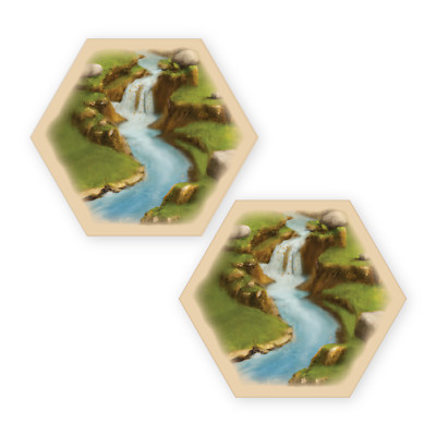 Tabletop Monthly Gold River Hexes x2 compatible with Catan's Settlers of Catan
