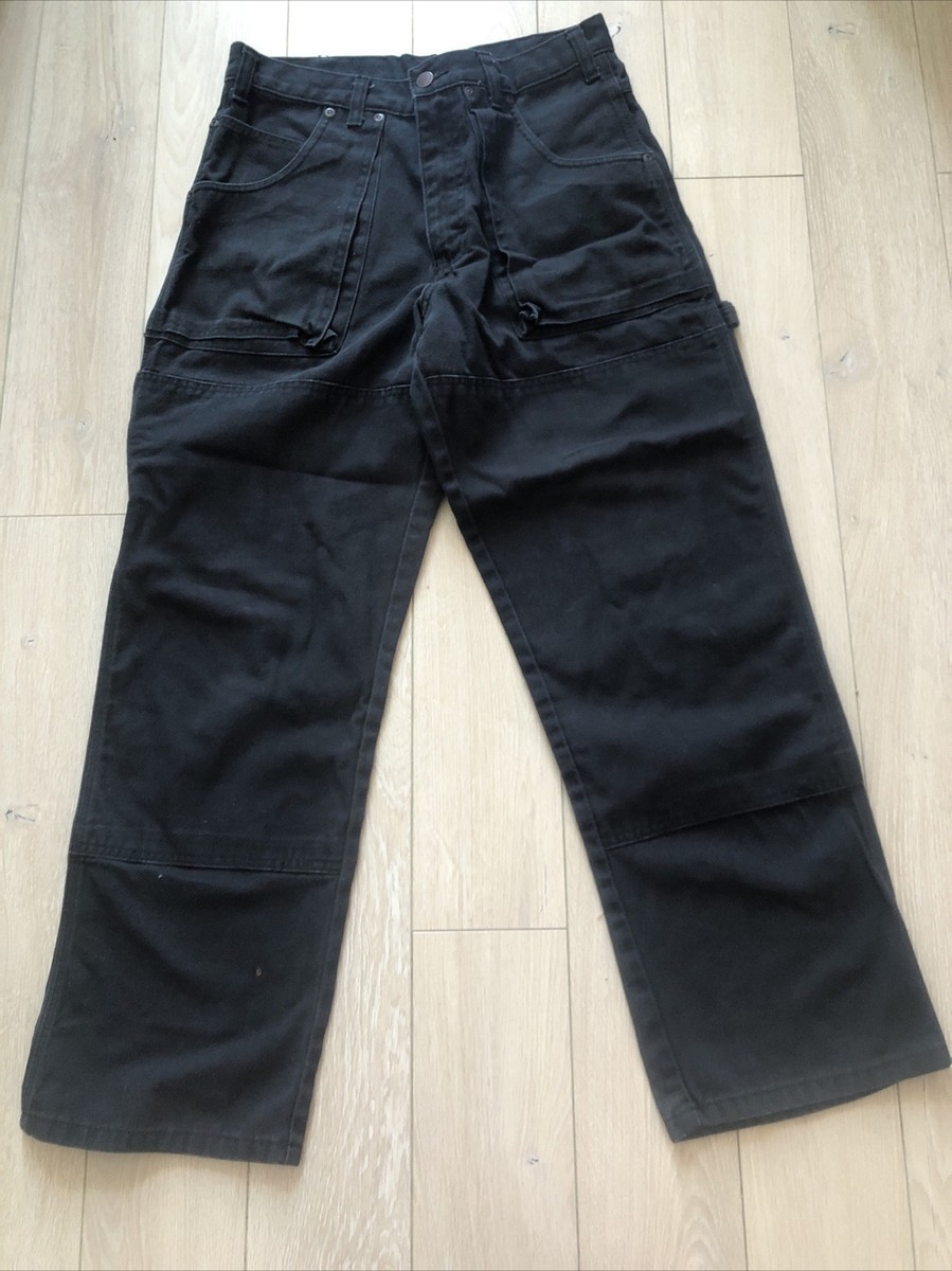 ☆Dickies☆ Double Knee Carpenter Denim Pants Black DIKM241L Vintage DICKIES Double Knee Carpenter Jeans, Black, W32 L30