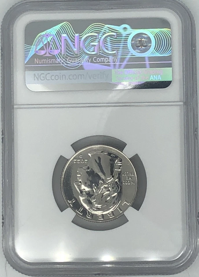 2022 D MAYA ANGELOU American Women AWQ 25c NGC MS67PL PROOF LIKE! - Image 2 of 2