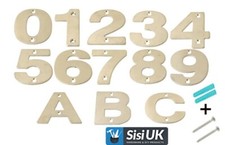 Large Stainless Steel Door Numbers 75mm 3" 150mm 6" Modern House Metal Numerals!