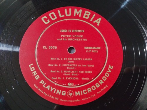 Peter Yorke - Songs To Remember VG++ Original DG 10" Columbia CL6039 Record 1951 - Imagen 4 de 4