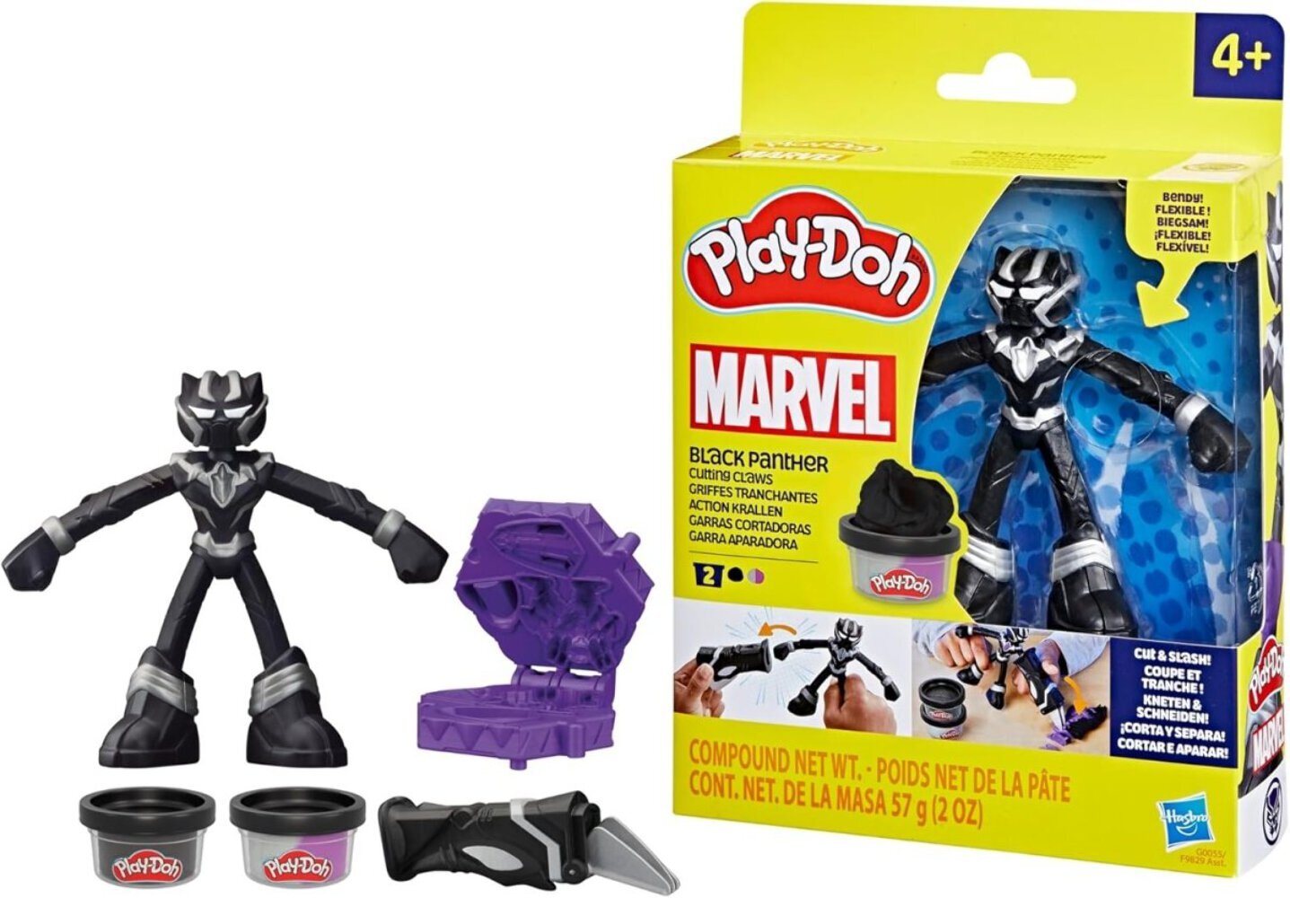 Hasbro Play-Doh Playdoh Black Panther Cutting Claws Marvel Figures F9829
