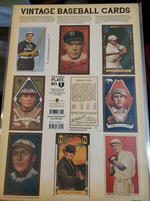 Vintage Baseball Card Poster American 1909 T206 Tobacco Company Plate 1