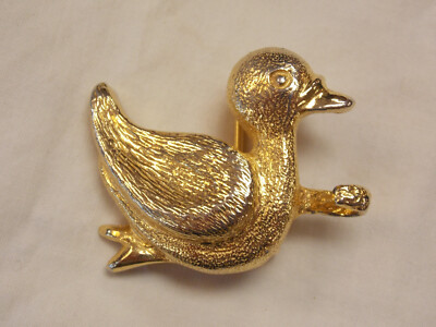 Mimi Di N vintage gold front belt buckle 1973 Vintage 1973 Mimi Di N Mini Din Duck / Chick Belt Buckle  main image 4