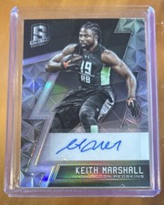 2016 Panini Spectra Keith Marshall Rookie Silver Prizm Auto #125/199 Washington