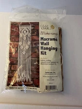 Solid Oak Small Format Macrame Kit-Lacy Squares