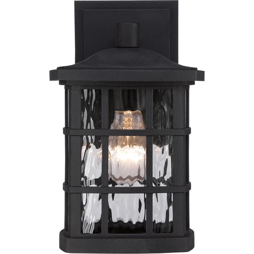 Quoizel SNN8406K Stonington One Light Outdoor Wall Lantern Fixture, Mystic Black - Picture 3 of 4