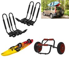 US Canoe Boat Kayak Mount Carrier Rack Dolly Trailer Tote Trolley Transport Cart