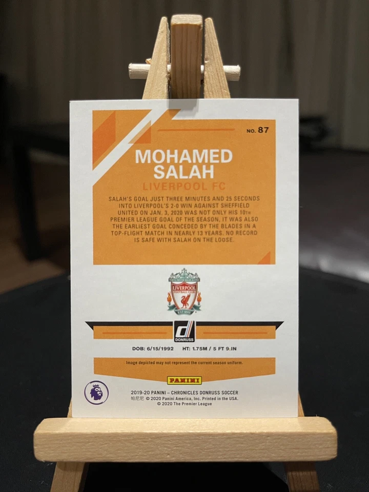 Panini Donruss Chronicles PL 2019-20 Mo Salah 87 Green 40/50 - Image 2 of 2