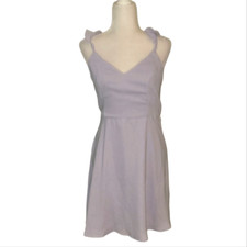 Shein Lavender Ruffle Strap Tie Back Cocktail Dress