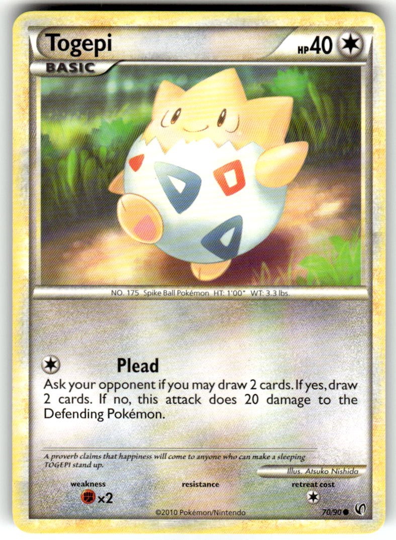 Pokémon Togepi - 70/90 - Common - Undaunted #70/90 Pokemon TCG NM Near Mint 2010