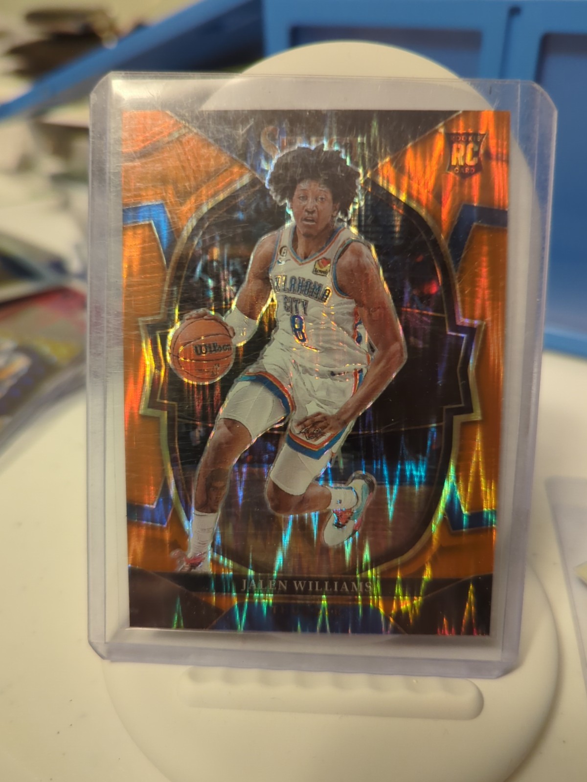 2022-23 Select Jalen Williams RC Orange Flash Prizm Concourse #90 Thunder