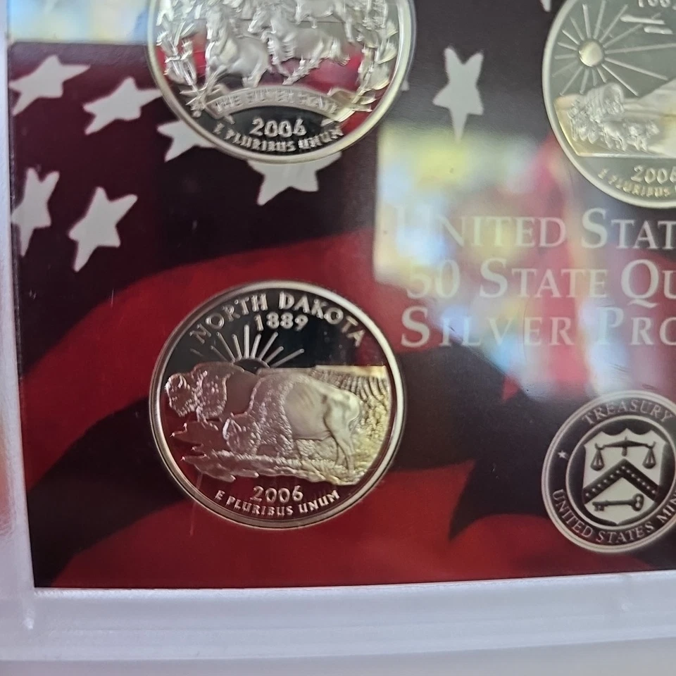 2006 US Mint Silver Proof State Quarters Set 90% Silver 5 Coins 1758 - Image 4 of 4