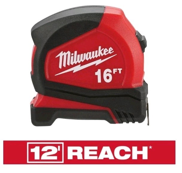 Milwaukee 30 Ft. Compact Tape Measure – Red (48-22-6630)
