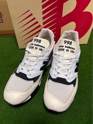 New Balance U998TI Made in USA Men's Sneakers 9.5 US White/Black Near Mint