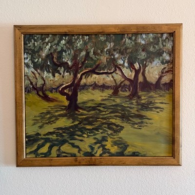 Original Framed Oil Painting, Afternoon Sun, Landscape Impressionism 24x20