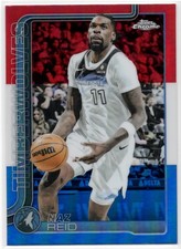 2025 Topps Chrome NBA #156 Naz Reid Red/White/Blue Wolves