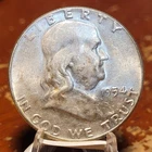 1954 Franklin Half Dollar 90% Silver AU/BU slider