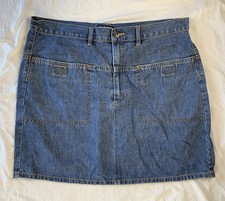 Vintage Ralph Lauren Polo Jeans Co Denim Short Skirt With Pockets Size 14