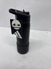 adidas Stainless Steel Metal Water Bottle 20 oz 600 mL Straw ... FAST USA SHIP