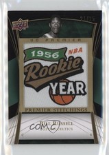 2007-08 UD Premier Stitchings Alternate Copper 21/25 Bill Russell #PS-BR HOF 3d3